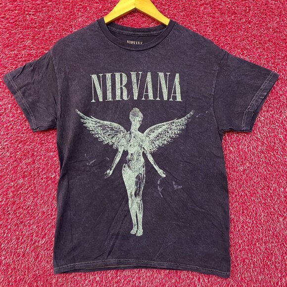 Nirvana Blue Monochrome In Utero Rock tshirt Size Medium - Picture 1 of 4